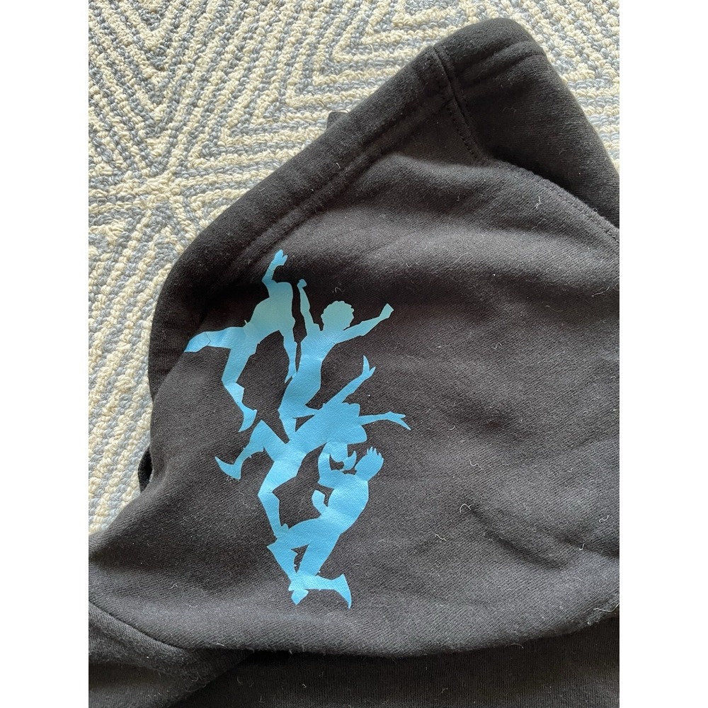 Peloton Full Zip Hooded Sweatshirt - Black w/ Blue Graphic - Large - Picture 5 of 6